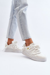 Women's Sneakers with Chunky Lacing White Miatora
