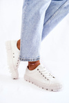 Fashionable Leather Sneakers Big Star KK274142 White