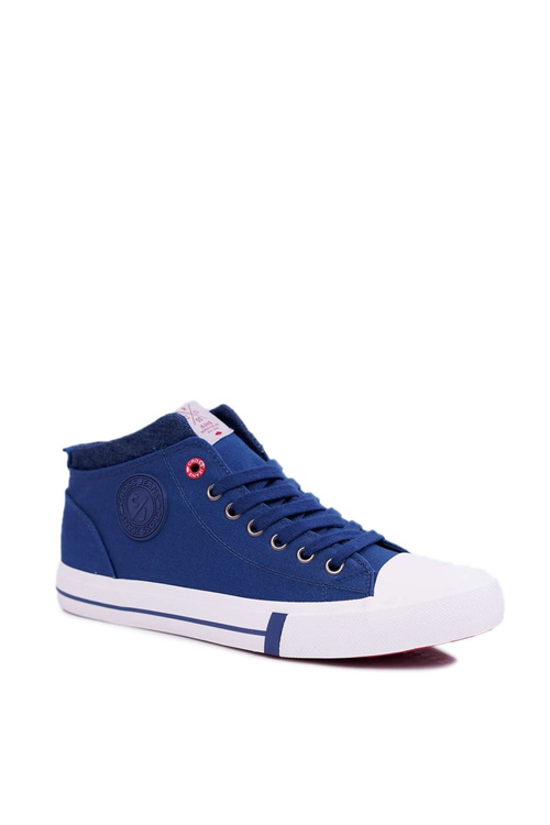 Men's Cross Jeans High Material Sneakers Navy Blue DD1R4057