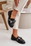 Women's Moccasins With Bow S.Barski HY42-331 Black