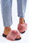 Women's Fur Slides Pink Kennet