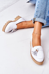Leather Moccasins Lewski Shoes 3053 White