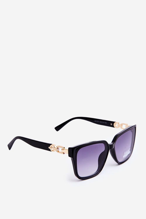 Women's Sunglasses with Black Detail and Gold UV400 Black