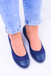 Material Dark blue Ballerinas with platform Elleni