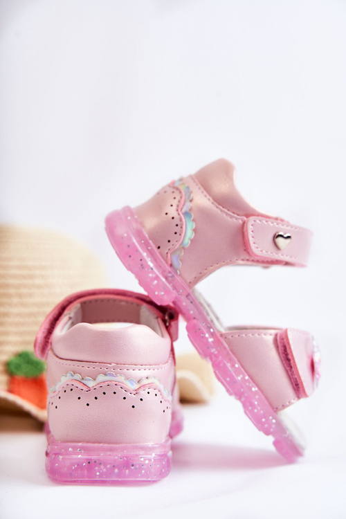 Comfortable Children's Sandals With Decoration Pink Cayo