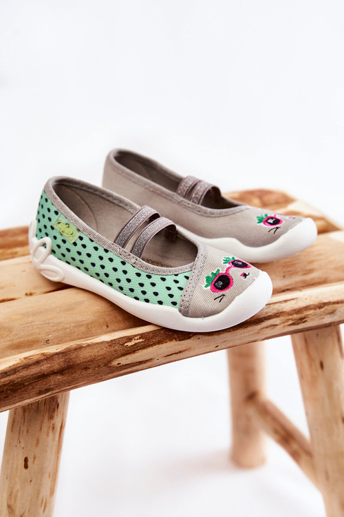 Flip-flops Ballerinas Befado Cats 116X304 Grey-Green