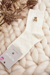 Women's Patterned Socks with Bear Black