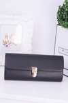 Women's Black Clutch Bag Gold Chain