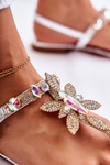 Women's Sandals Flip-flops With Cubic Zirconia Silver Fiorene