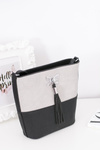 Women's Black Letter Bag with Tassel