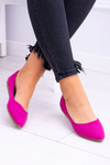 Women's Fuchsia Suede Ballerinas Dermeno
