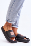 Light Women's Foam Slippers With Teddy Bear Black Lia