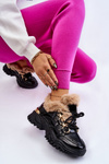 Women's Insulated Sports Boots Lace-Up Black Kerberos