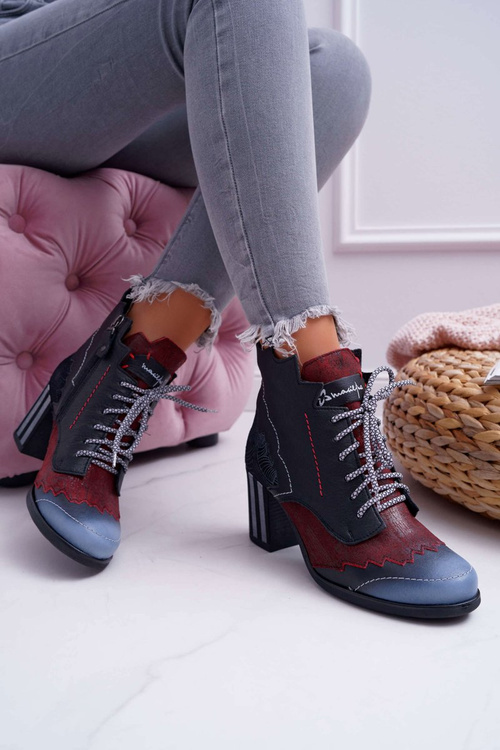 Women's Leather Boots Boots Maciejka Black 03190-01