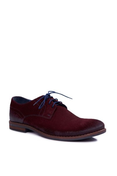 Men's Casual Leather Half Shoes Nikopol Maroon Lajos