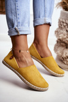 Women's Velor Espadrilles Yellow Vulcano