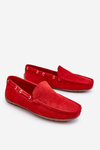 Men's Suede Slip-On Moccasins Red Rayan