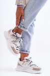 Leather Platform Sports Shoes White Sifel