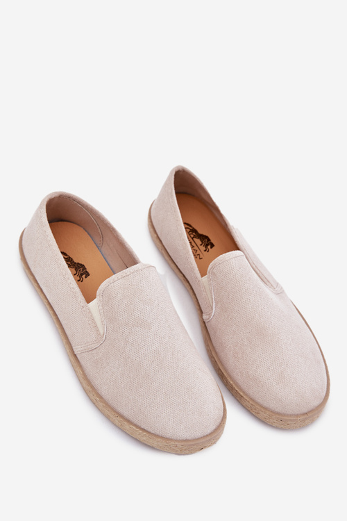 Espadrilles Men Sneakers From Eco Suede Beige Lunaria