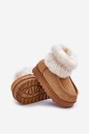 Snow Boots Kids With Fur And Pattern Camel Melefia