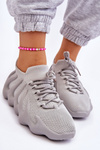 Sneakersy Damskie Wsuwane Szare Myles
