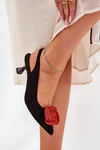 Suede Elegant High Heels CheBello 4666 Black