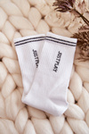 Women's Sport Socks Vertical Inscription Just Play White