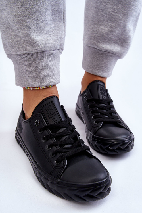 Women's Leather Sneakers Big Star LL274402 Black
