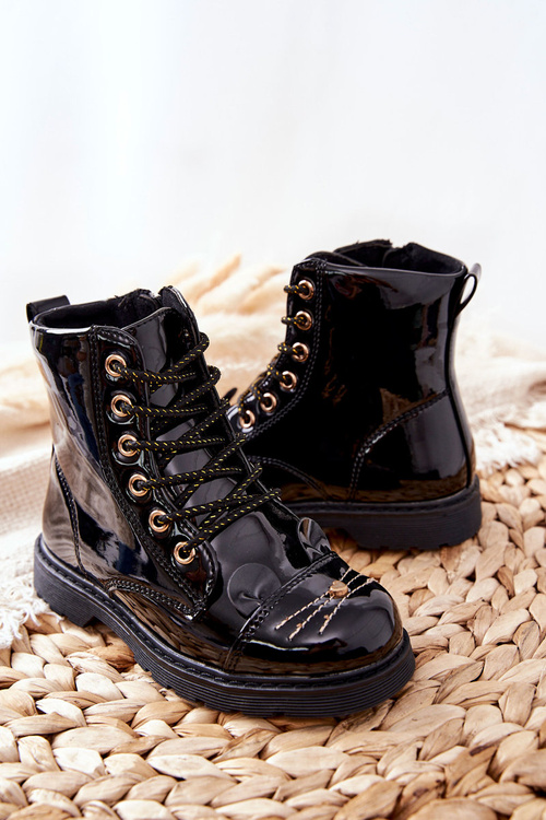 Insulated Worker Boots with zip Black Mousie