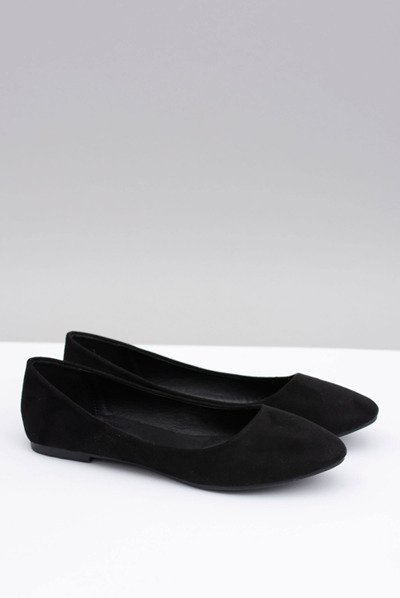 Black Women's Ballerinas Suede Buenos