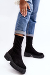 Black low ankle boots with flat heel Divella