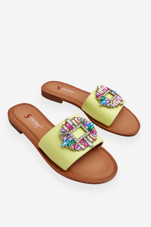 Women's Fashionable Sandals With Decoration Green Halsey