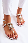 Women's Sandals Flip-flops With Cubic Zirconia Silver Fiorene