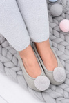 Grey SOXO Women's Homemade Ballerinas with Pump