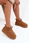 Women's Snow Boots Made of Natural Suede Camel Mairene