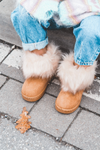 Children's Snow Boots With Eco Fur Light brown Ariana