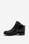 Classic Low Leather Boots Black Sotelia