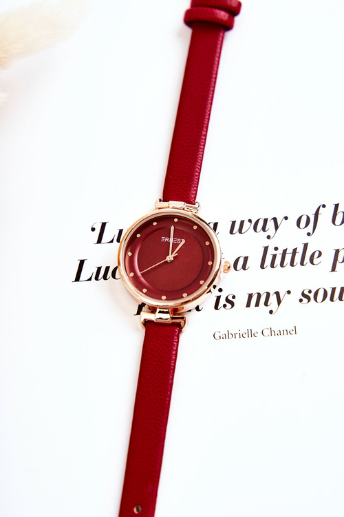 Women's Analog Watch Ernest Red