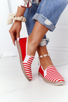 Women's Espadrilles Big Star HH276003 Red-White