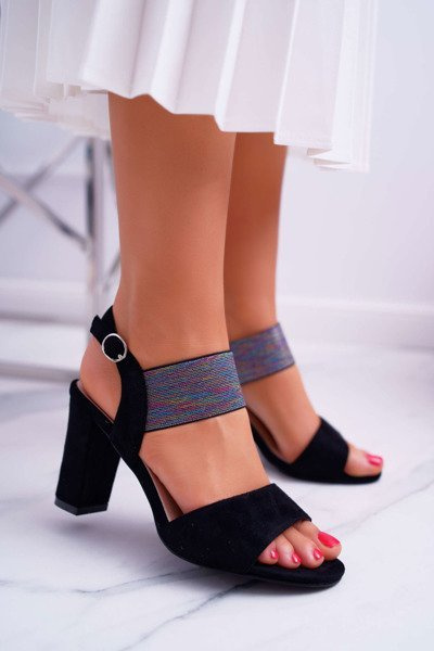 Women's Stiletto Sandals Sergio Leone SK857 Black Nargos