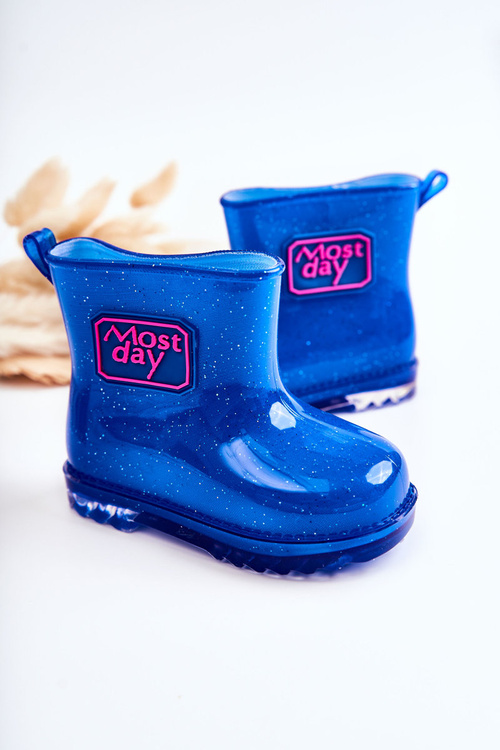 Children's Brocade Galoshes Navy Rain