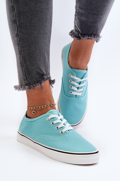 Tenisówki Trampki Klasyczne Damskie Niebieskie B-808