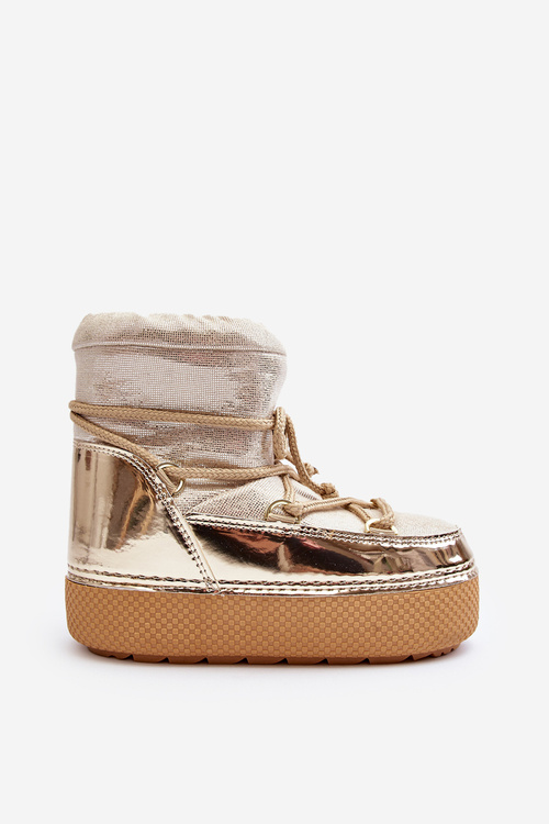 Women's Snow Boots with Gold Laces Toolsa