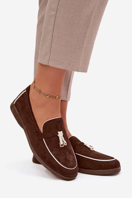 Moccasins Loafers Women's Eco Suede Brown Darwen