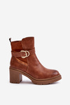 Women's Heeled Boots with Zipper Camel Inabelle