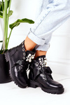 Insulated Boots With Pearls Black Perla