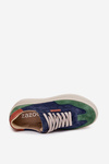 Suede Women's Sneakers On Platform Zazoo N1269S3 Green-Blue