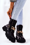 Chained Worker Boots Black Molisa