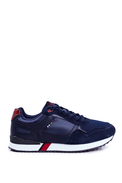 Men's Sport Shoes Suede Leather Navy Blue Fonsi