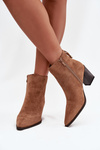Women's Ankle Boots With Lacing Camel Halisse